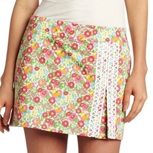 Lilly Pulitzer Jarvey Skort in Pink and Yellow Floral Size 2